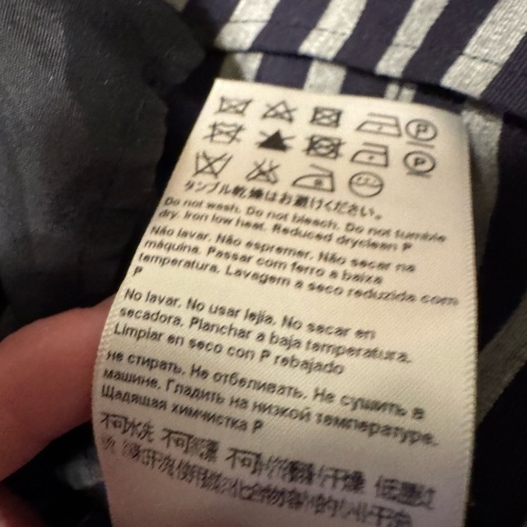 Striped Dark Navy and Gray Women's Blazer - Picture 12 of 12